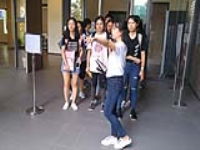 New CUHK students in a College campus tour